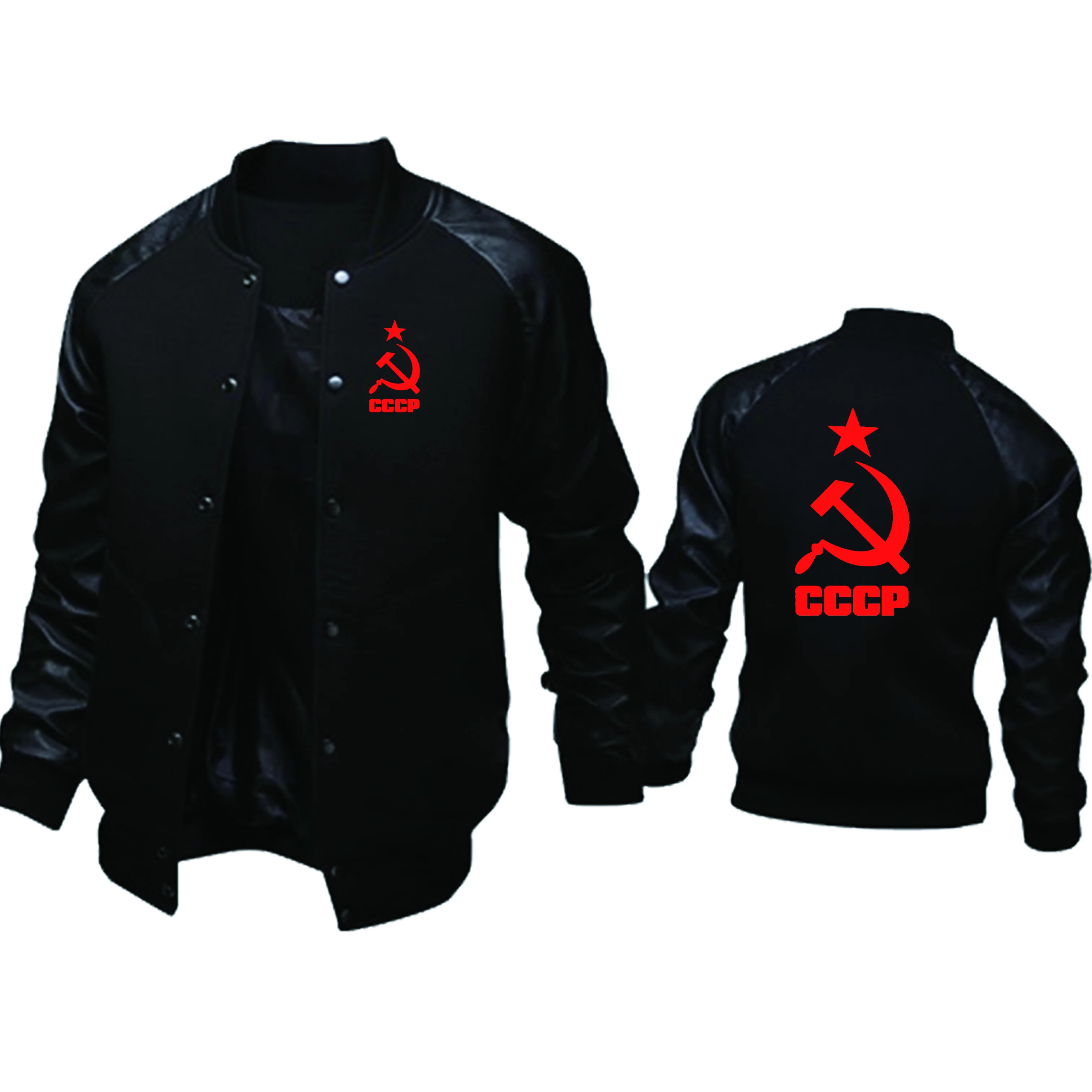 união soviética impressão com capuz jaqueta marca casual moletom