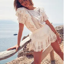 FC King осеннее однотонное милое платье сексуальное Сетчатое перспективное кружевное лоскутное женское платье с вышивкой Каскадное платье с оборками