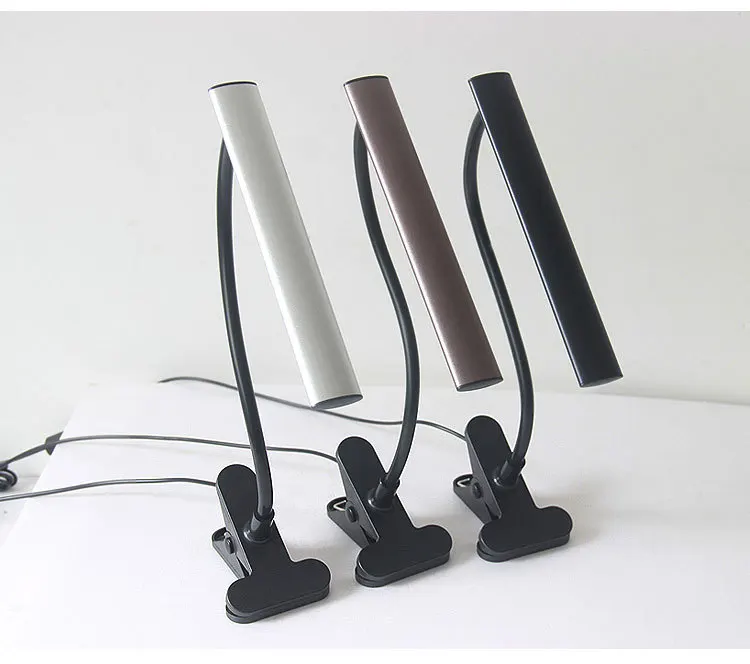

Office Desk Top Eye Protection Long Arm Multi-functional LED Clip Lamp Bedside Touch Stepless Dimming USB Plug Lamp