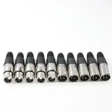 10PCS Quality XLR Connector Plug 3pin Mic Plug Jack For NEUTRIK NC3MXX NC3FXX