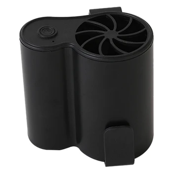 

Mobile Air Conditioning Cooler USB Waist Fan Portable Mini Fan Black for Outdoor Hanging Waist Fan with Ice Face Towel