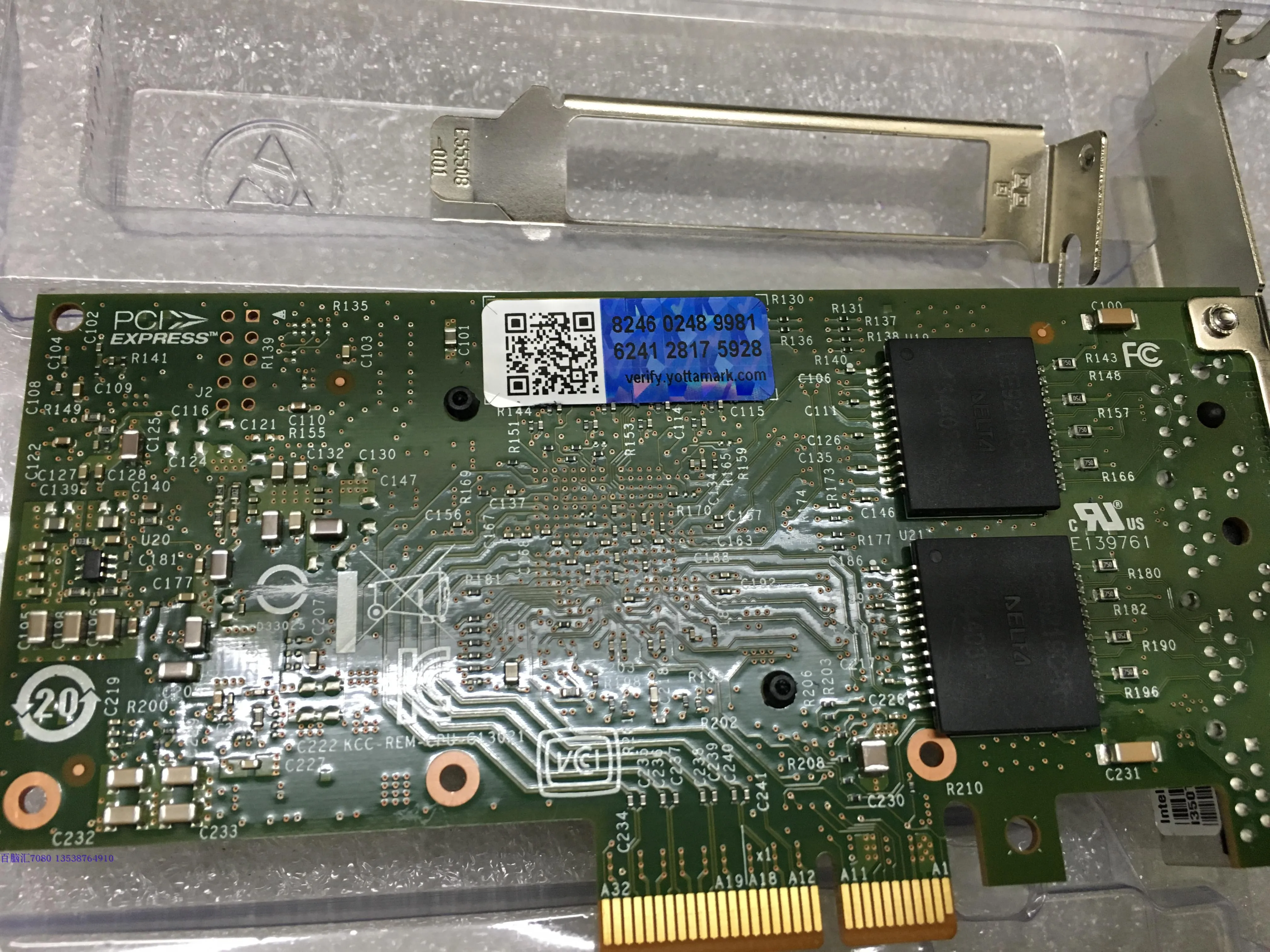 

Original intel Intel I350-T4 I350AM4 4-port Gigabit Server Adapter with QR code