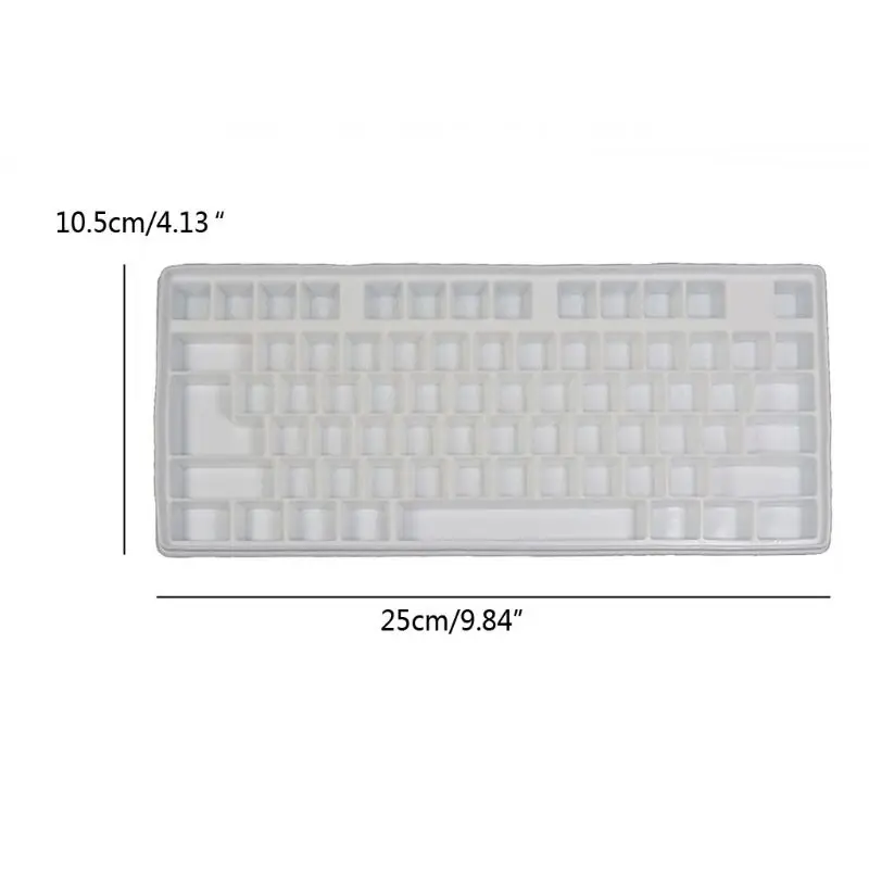 517F DIY 컴퓨터 키보드 모양 실리콘 곰팡이 천연 수제 비누 초콜릿 사탕 금형 공예 수지 점토 장식 도구