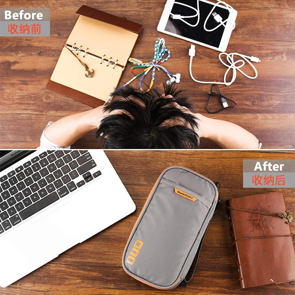 Portable Electronic Accessories Travel Case Cable Organizer Bag for IPad Iwatch Iphone Strap Cable Power USB Flash Drive Charger elegant fashion watches