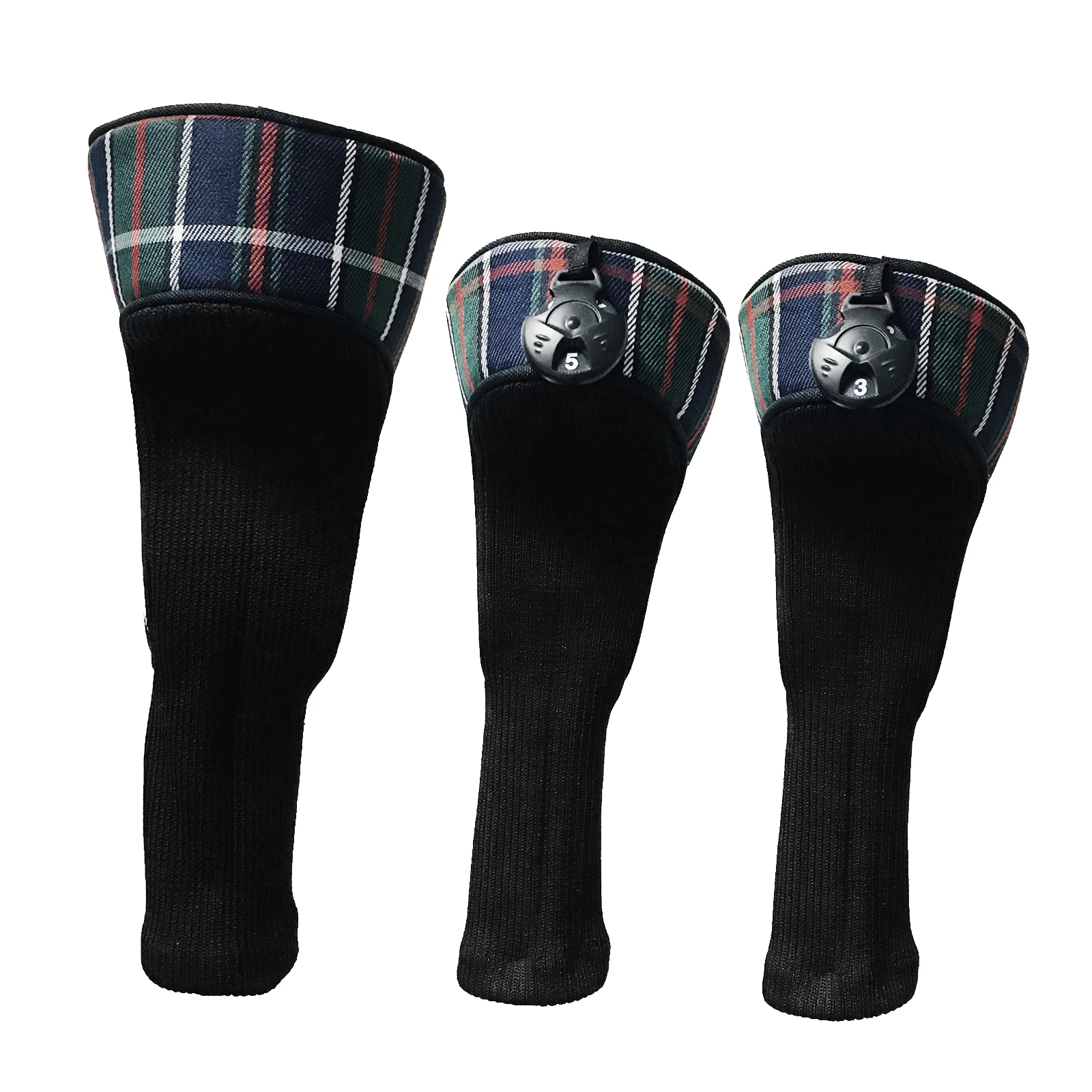 3x Premium Golf Club Headcovers Woods Drivers Fairway Hybrid Protector 1 3 5 7 X