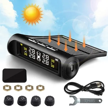 

Universal Car Tire Pressure Monitor System Car Tire Detection External Sensor Automatic Alarm System