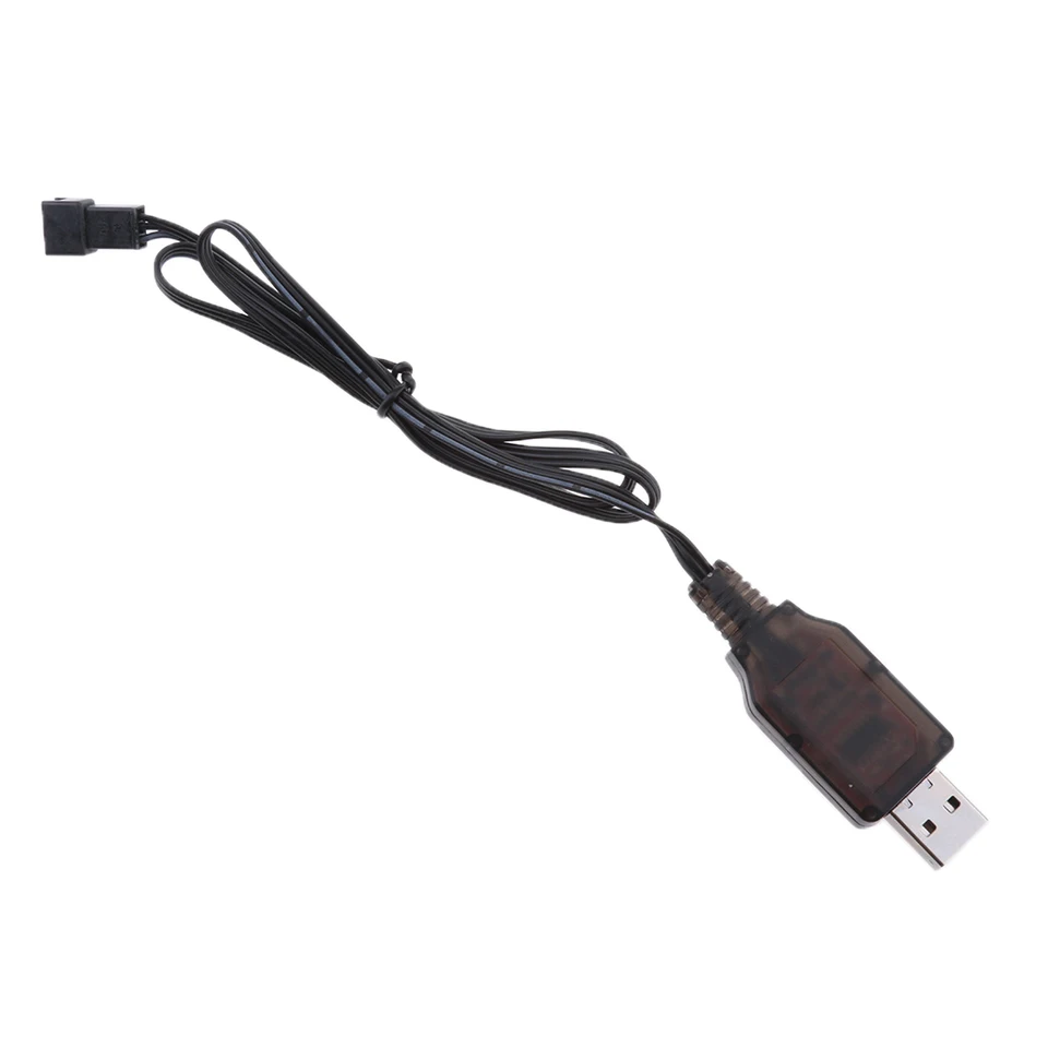 Smart Universele RC USB Charger Kabel met SM-3Pin Plug Compatibel RC Auto RC Vliegtuig RC Tank RC Boot en Andere Afstandsbediening Speelgoed voor 7.4V Lipo Batterij USB Oplader met Batterij
