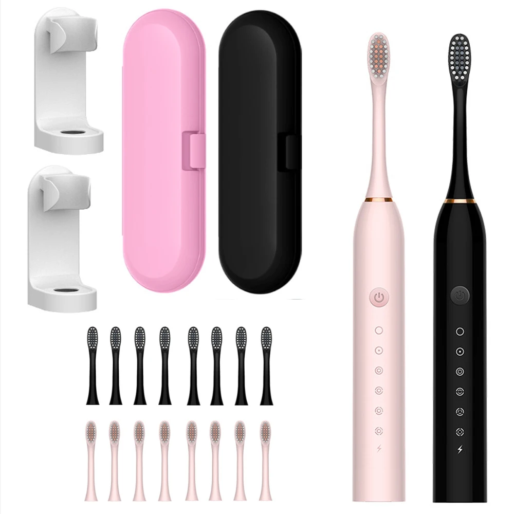 USB Rechargeable Sonic Electric Toothbrush 42000 Time/Min Ultrasonic Electronic Whitening Teeth Brush 6 Mode with Travel Box USB Rechargeable Sonic Electric Toothbrush 42000 Time/Min Ultrasonic Electronic Whitening Teeth Brush 6 Mode with Travel Box