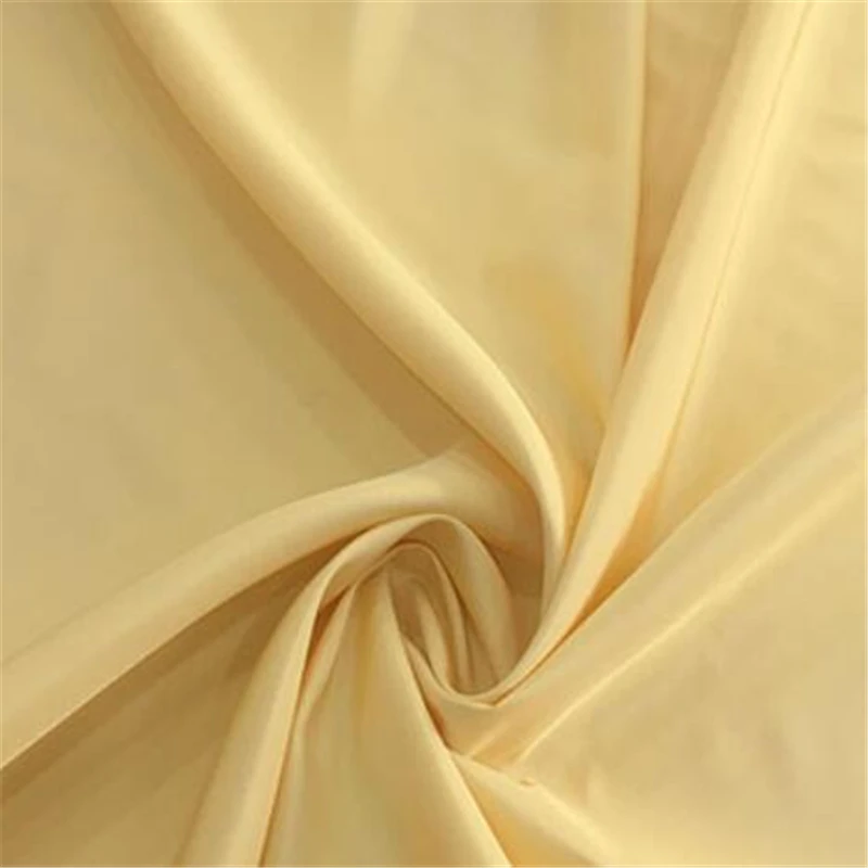 Pure Silk Fabric Taffeta Plain Dyed Solid Color Lady Clothing Garment