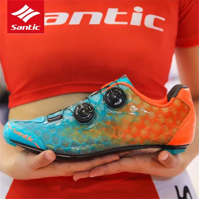 SANTIC Level 10 углеродное волокно Ультралегкая велосипедная обувь кроссовки мужские Pro Racing дорожный велосипед замок обувь Zapatillas Ciclismo