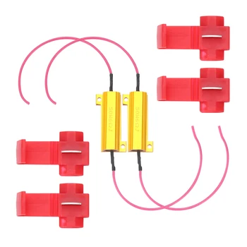

New 50W 6 ohm Load Resistor Fix LED Bulb Fast Hyper Flash Turn Signal Blink LED Error Wiring Resistance Car Accessories
