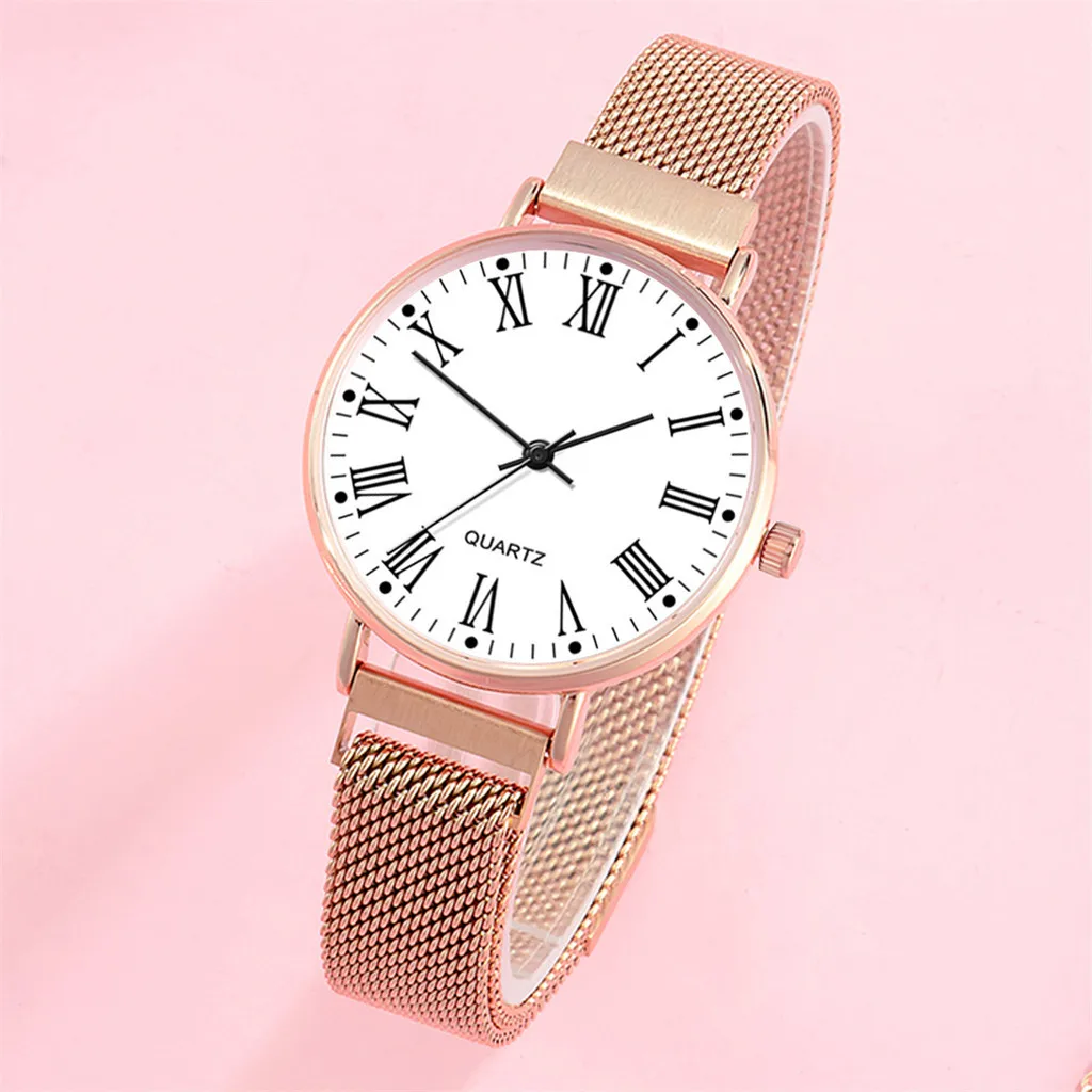 Reloj mujer модные женские часы с магнитной пряжкой часы с ремешком-сеткой Кварцевые аналоговые круглые наручные часы bayan kol saati montre femme