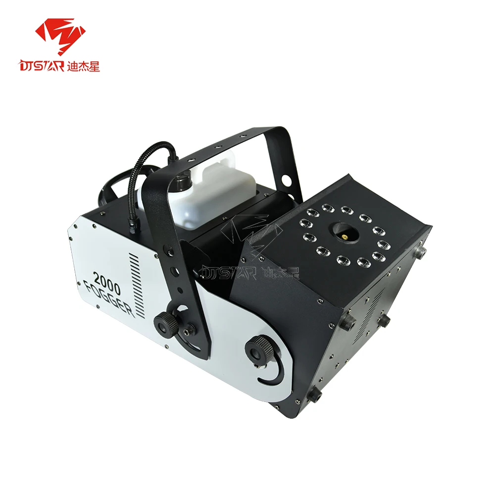

DMX Smoke Machine 2000W Fogger Sprayer Remote Control 180 Degrees Rotation 3L Stage Effect Equipment For Weeding Dance Floor DJ