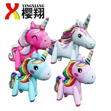 СРЕДНИЙ ЕДИНОРОГ стерео 3D воздушный шар из фольги детей день рождения украшения Цвет единорог