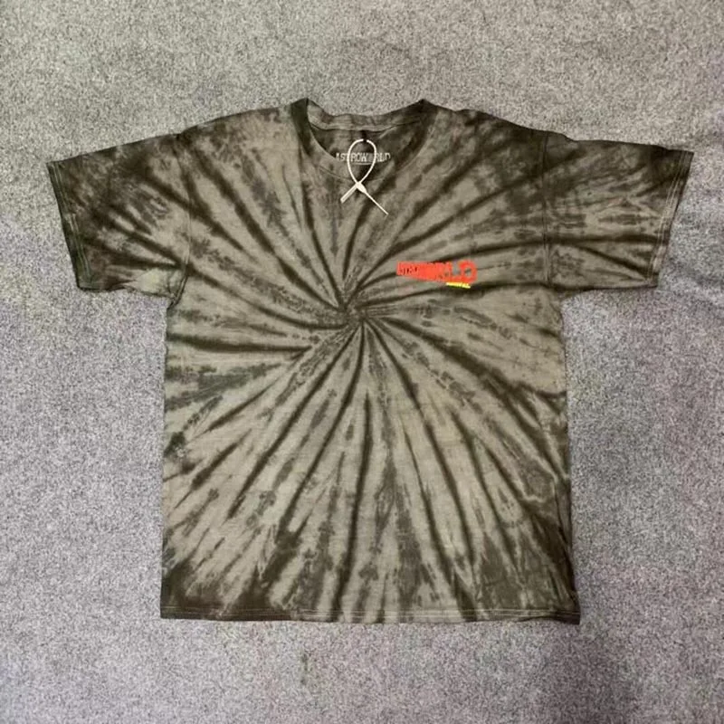 Трэвиса Скотта Astroworld Festival Tee Tie Dye футболка мужская с коротким рукавом Рэппер уличная Harajuku футболка женская с круглым вырезом