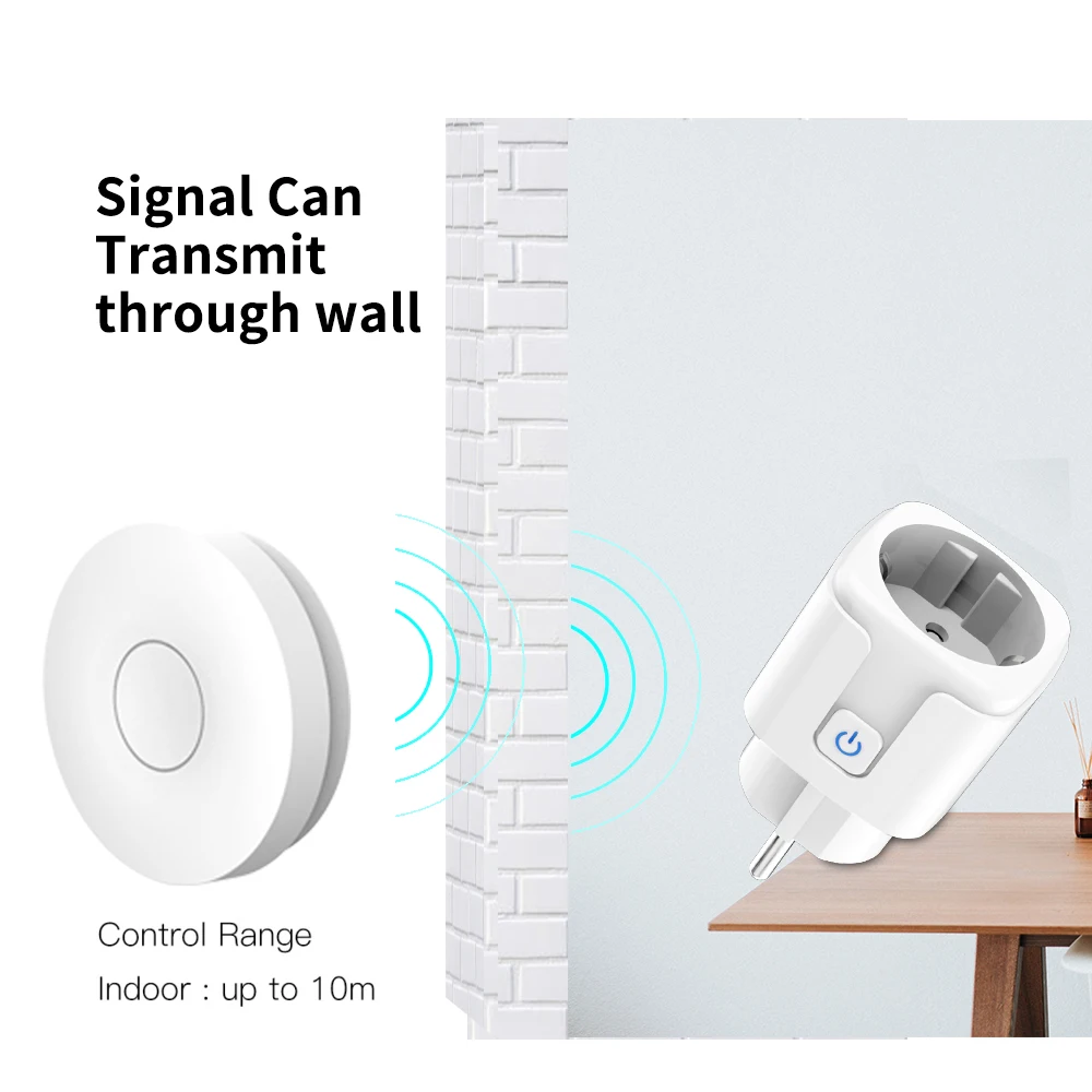 16A bezprzewodowy zdalny przełącznik gniazdo ue wtyczka 2.4G samozasilający Panel sterowania do lodówki klimatyzator zestaw urządzeń myjących