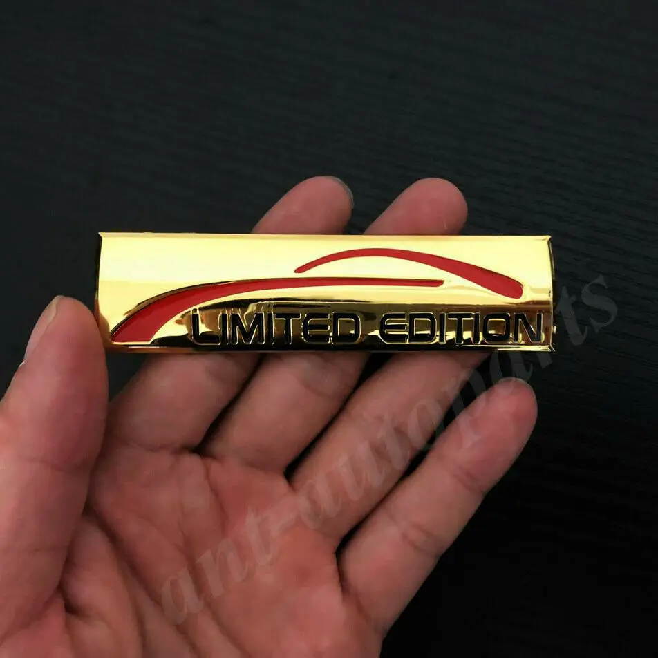 

3D Metal Golden Limited Edition Car Trunk Fender Emblem Badge Sticker Sport