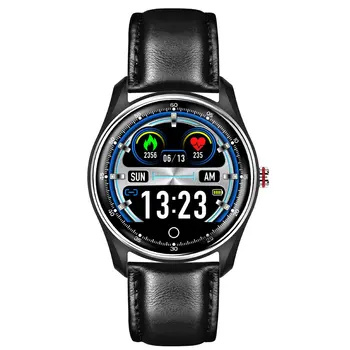 

Leather Strap Smart Sports Watch Waterproof Bracelet Smart Sports Step Count Touch Watch Color Screen Smart Watch