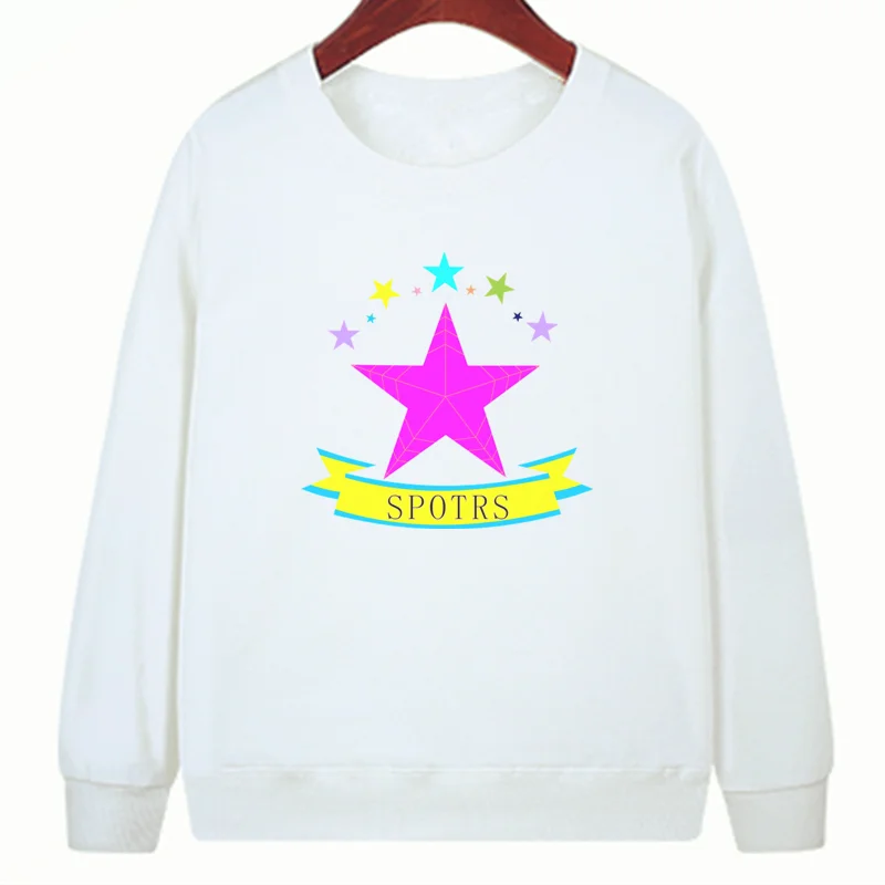 Star Print Female Sweatshirt Fleece O-Neck Casual Pullover Harajuku New Autumn Warm Long Sleeve Unisex Hoodie S-3XL