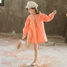 12.21-е Повседневное платье для девочек детское модное платье одежда для больших девочек на возраст От 4 до 14 лет г. Весеннее новое поступление