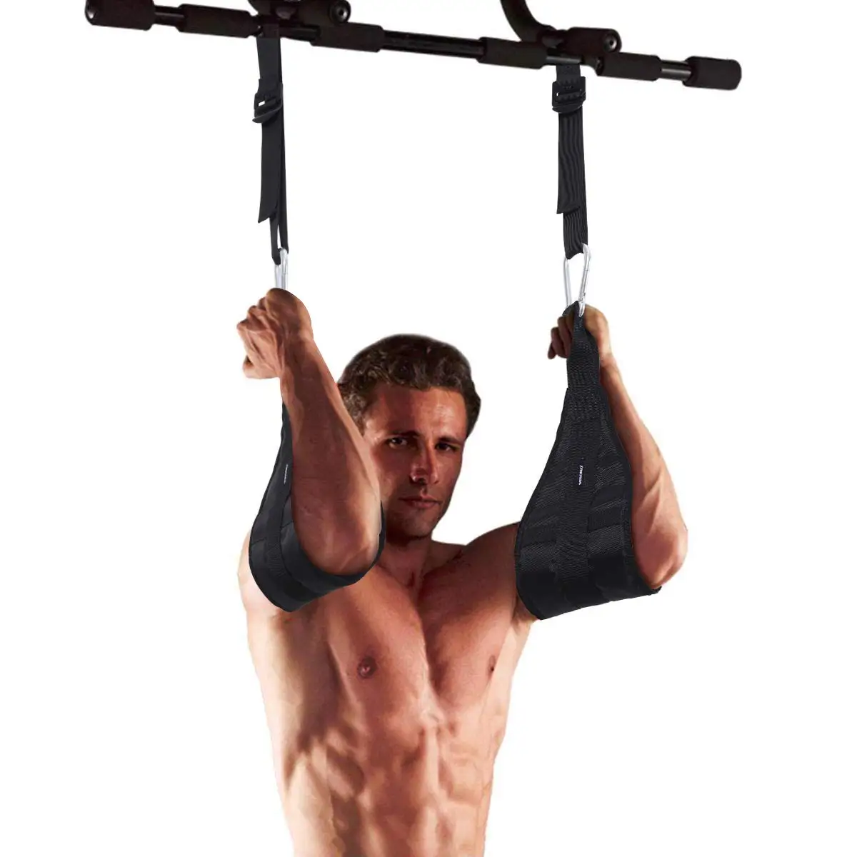 Sling AB Pull Up Straps Weight Lifting Door Hanging Gym Bar Abdominal Fitness 