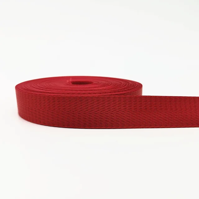 Premium Herringbone Strap: 2 Yards of 38mm Blue, Yellow, and Red Nylon Webbing