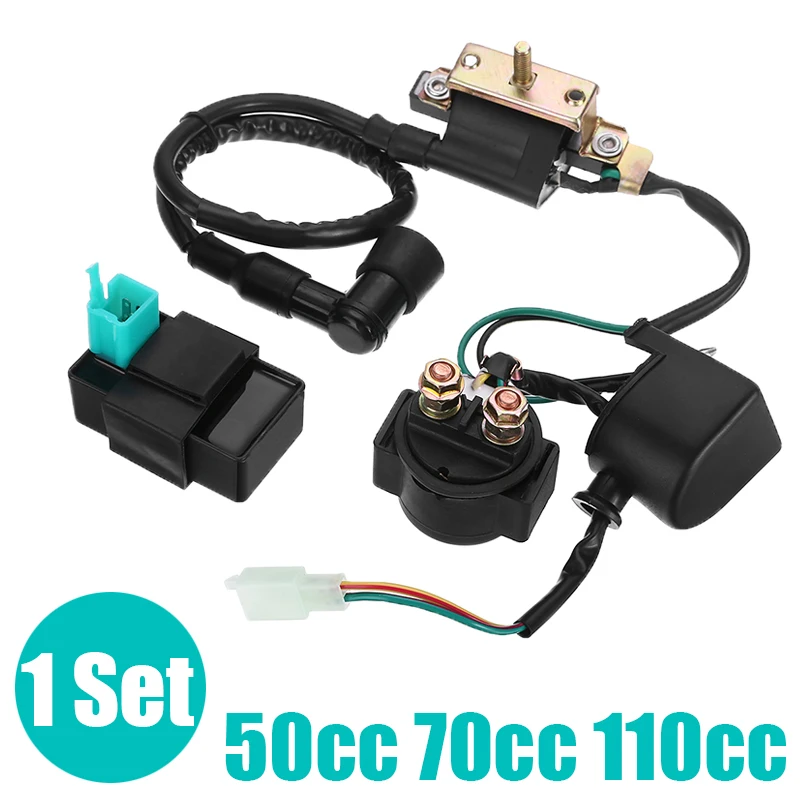 Для 50cc 70 90 110cc китайский Quad 1 комплект реле соленоида зажигание квадроцикла катушка CDI высокое качество аксессуары для мотоциклов Mayitr