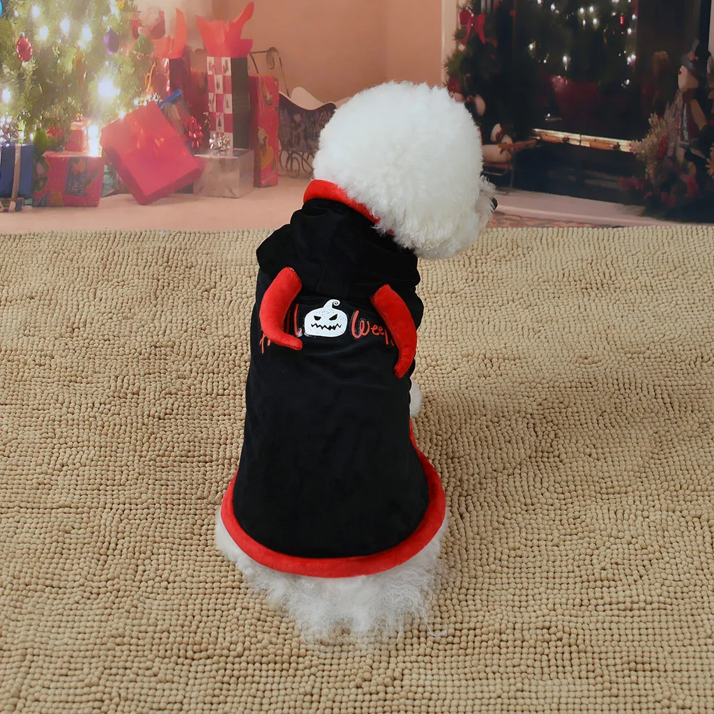 "Ocardian" для собак плащ-накидка на Хэллоуин с принтом осенне-зимняя одежда для собак для маленьких собак, ткань из дышащего материала кота футболки собаки; комбинезон; ночное белье в китайском стиле perro