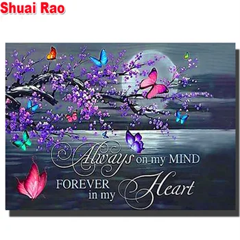 

butterfly Plum blossom diamond mosaic love,moon text diamond paint custom,diamond painting full square round diamond embroidery