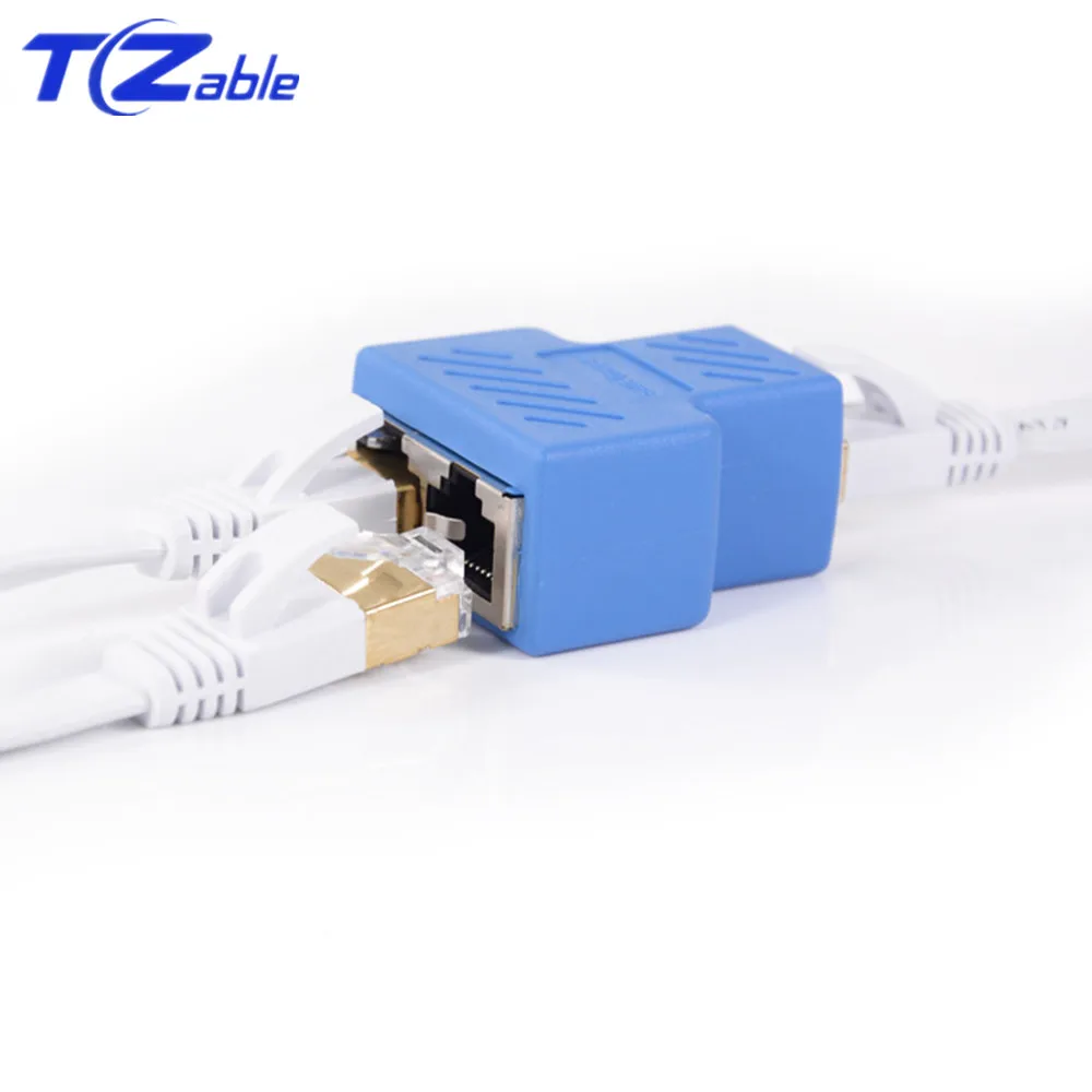 Разъем RJ45 1-2 двойной женский порт Ethernet адаптер 8P8C Удлинитель сетевой кабель печатная плата Сварка CAT5/CAT6 сплиттер