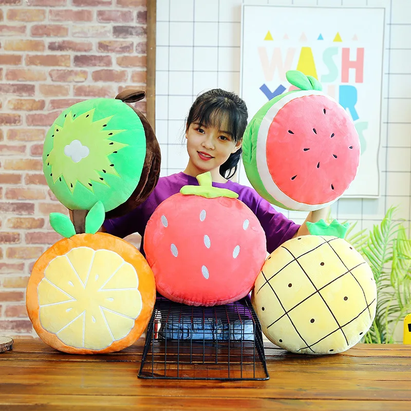 

New Style Cartoon Pillow Blanket Fruit Modeling Airable Cover Car Mounted Lunch Break Travel BEEKING Gift Customization