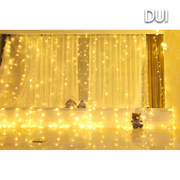 

DUI USB remote control 3 * 3M copper wire ice bar lamp Christmas led curtain light