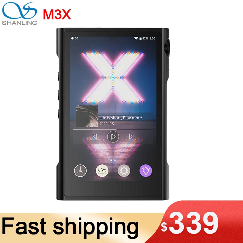 Shanling M3X MQA Hi-Res Portable Player Dual ES9219C DAC/AMP DSD256 384kHz/32bit Open Andriod OS 3.5mm&4.4mm output