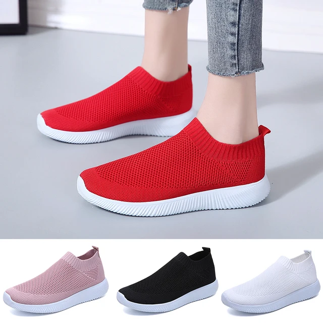 $US $15.61 Bjakin 2019 Women Sport Running Shoes Socks Breathbale Stretch Sock Sneakers Flats Cheap Woman Red 