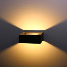 Теплый холодный светодиодный настенный светильник 7 Вт, водонепроницаемый IP66, светильник для крыльца, современный светодиодный настенный светильник с датчиком движения, уличный светильник для двора и сада