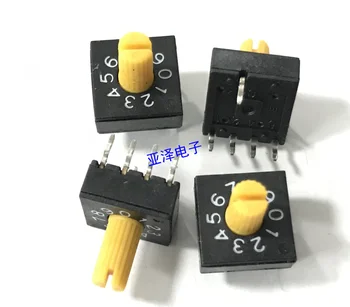 

3PCS 0-9 rotary coding switch DIP switch 10 position PCB coding switch 8421C positive code 4: 1 with handle