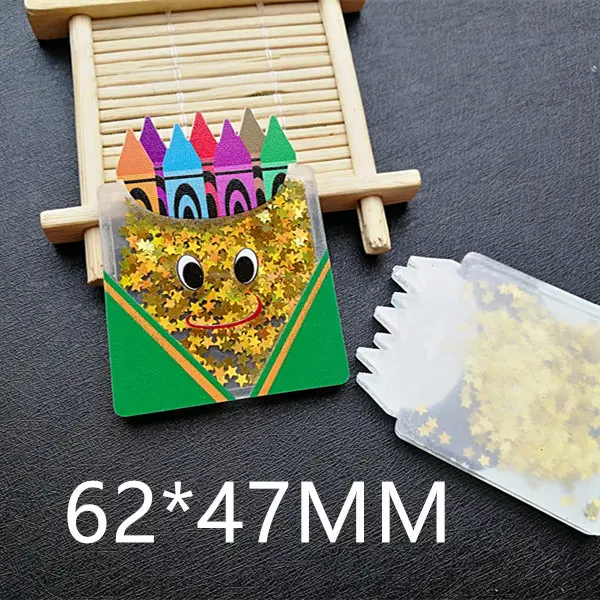 Бесплатная доставка 2 шт./лот 62*47 мм мультфильм back to school crayon шейкер из