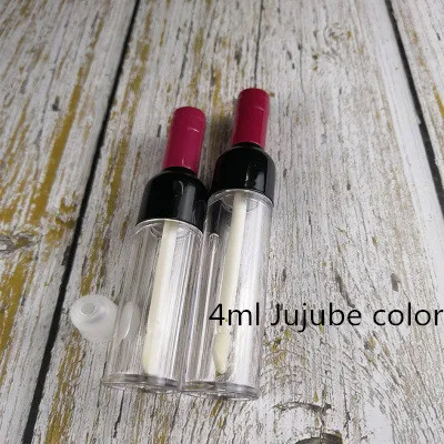 4ml Jujube color 10/30/50 шт 4 мл 5 мл тюбик для блеска для губ трубка DIY Пластик туба для губной помады вина Форма бутылки для многоразового использования пустой блеск для губ бутылочка - Цвет: 4ml Jujube color