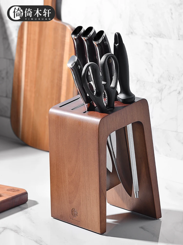 

Ventilation mouldproof Wood Kitchen Knife Rack Rest Kitchenware Cutter Storage Household -frame Holder