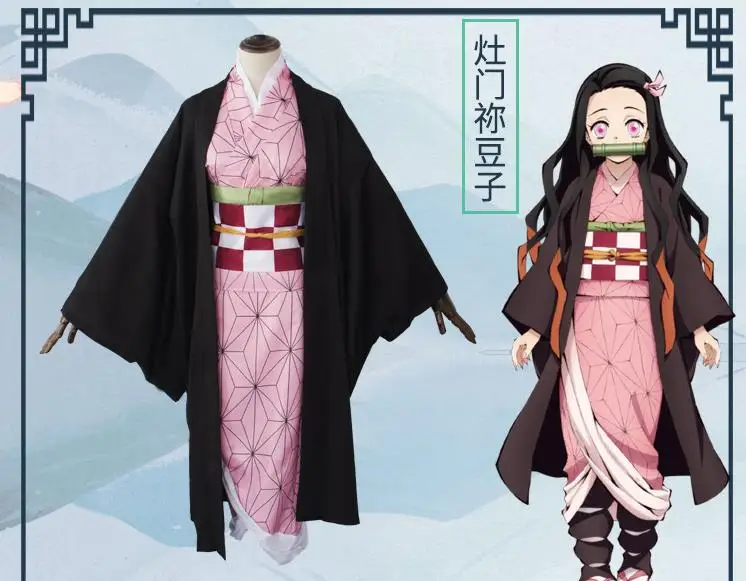 Demon Slayer: Kimetsu no Yaiba Kamado Tanjirou косплей для взрослых Аниме одежда аксессуары костюм реквизит Хэллоуин