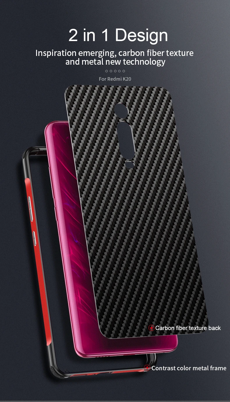 Роскошный Алюминиевый металлический чехол для Xiaomi mi 9 T/Pro/Red mi K20/Pro ультра тонкий жесткий карбоновый элемент задняя крышка чехол красный mi K20
