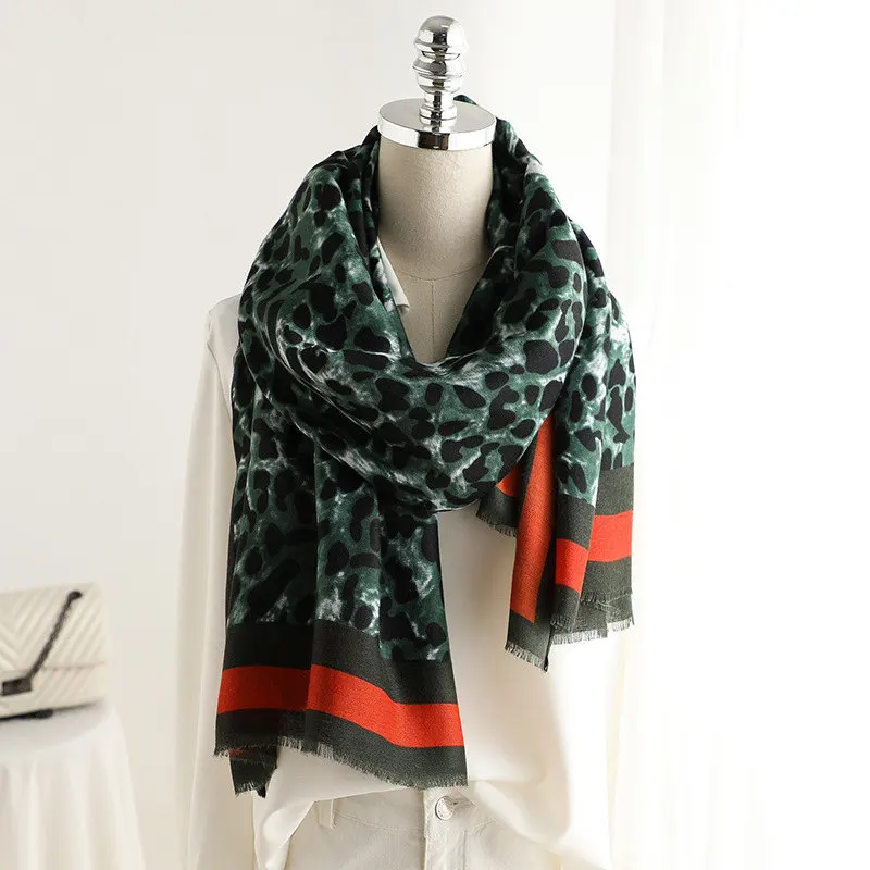 180*90 см, Модный женский шарф с леопардовым принтом, хиджаб, тонкий, хлопковый, теплый, шарфы, Большие шали и палантины, echarpe foulard femme - Цвет: 6