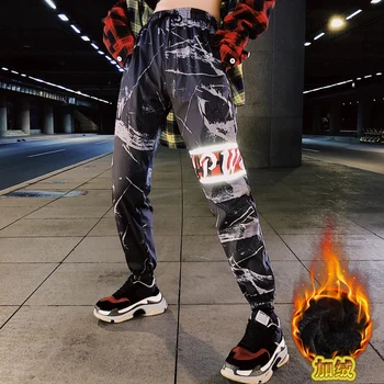 

Ins Japan Winter Hip Hop Joggers Women Black Harem Pants Multi-pocket Ribbons Female Sweatpants Streetwear Casual Womens Pants