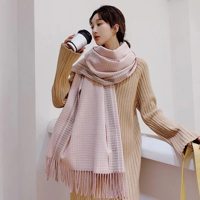 China silk Autumn and winter Women fashion Two sided Cashmere Soft Scarf female Collar scarf warm headcloth lady wool shawl