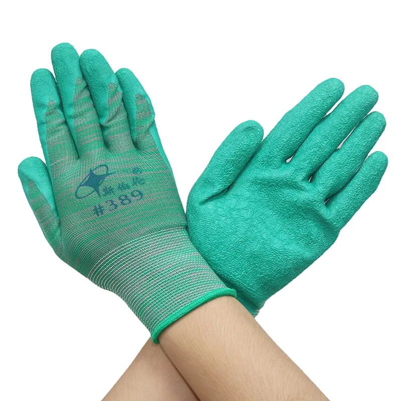 1 pair of Dipped Rubber gloves car auto mechanic repair gloves waterproof and oil resistant wear wrinkles universal gloves - Image 6