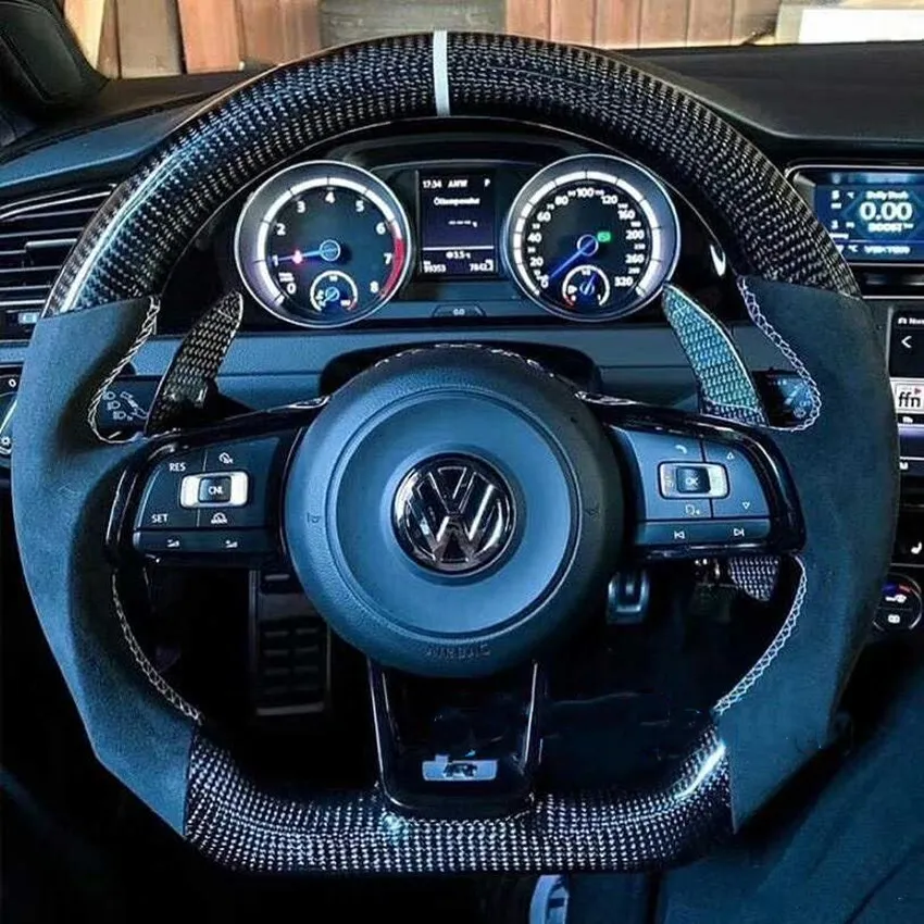 Carbon Fiber Steering Wheel For FIT VW Golf 7/GTI Golf R MK7 Passat Polo GTI Scirocco 20142018 Carbon Fiber Steering Wheel For FIT VW Golf 7/GTI Golf R MK7 Passat Polo GTI Scirocco 20142018