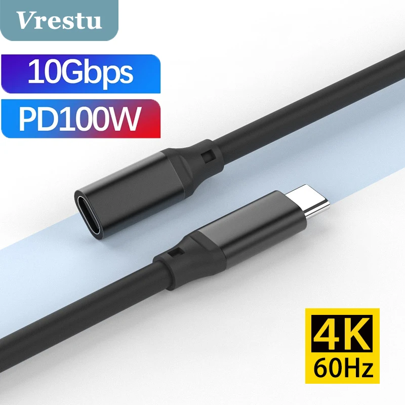 Удлинитель PD 100 Вт Type-C Папа-мама 5 А зарядный шнур провод удлинитель для