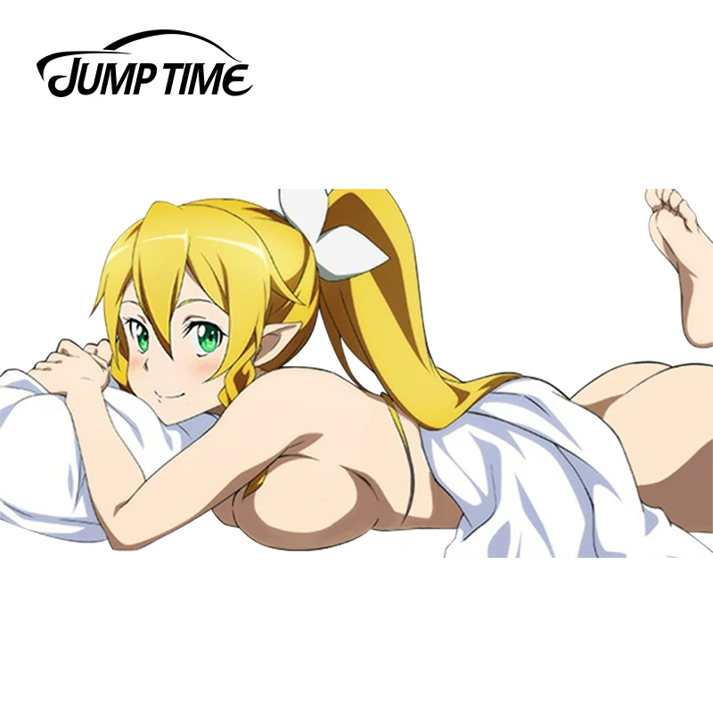 JumpTime 13cm x 6.7cm Sword Art Online Cartoon Car Stickers Sexy Anime Girl Vinyl Window Wiper Decals Rear Styling | Автомобили и