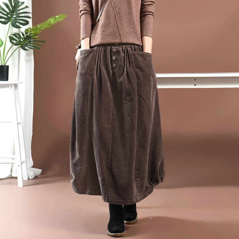 Women's corduroy skirt vintage Clearance