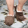 Zapatillas de invierno para hombre, calzado para el interior del hogar, pantuflas de felpa cálidas, suaves y de gran tamaño, Zapatillas de casa antideslizantes, zapatos ligeros para el suelo ► Foto 2/6